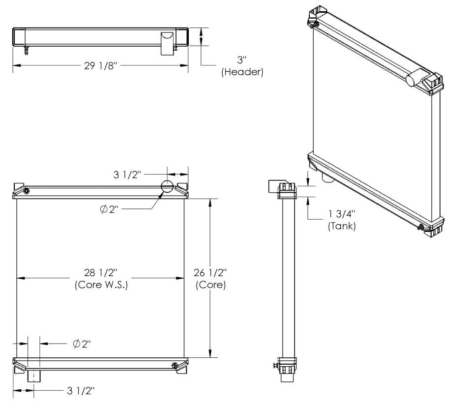 Pacific Radiator | TK BT 019S | Tank