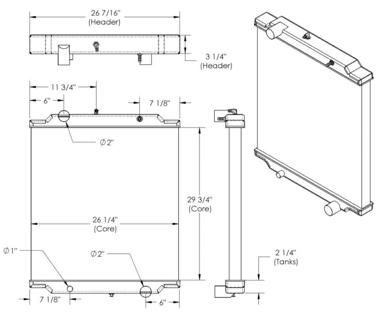 Custom Radiator Tanks by Pacific Radiator Products